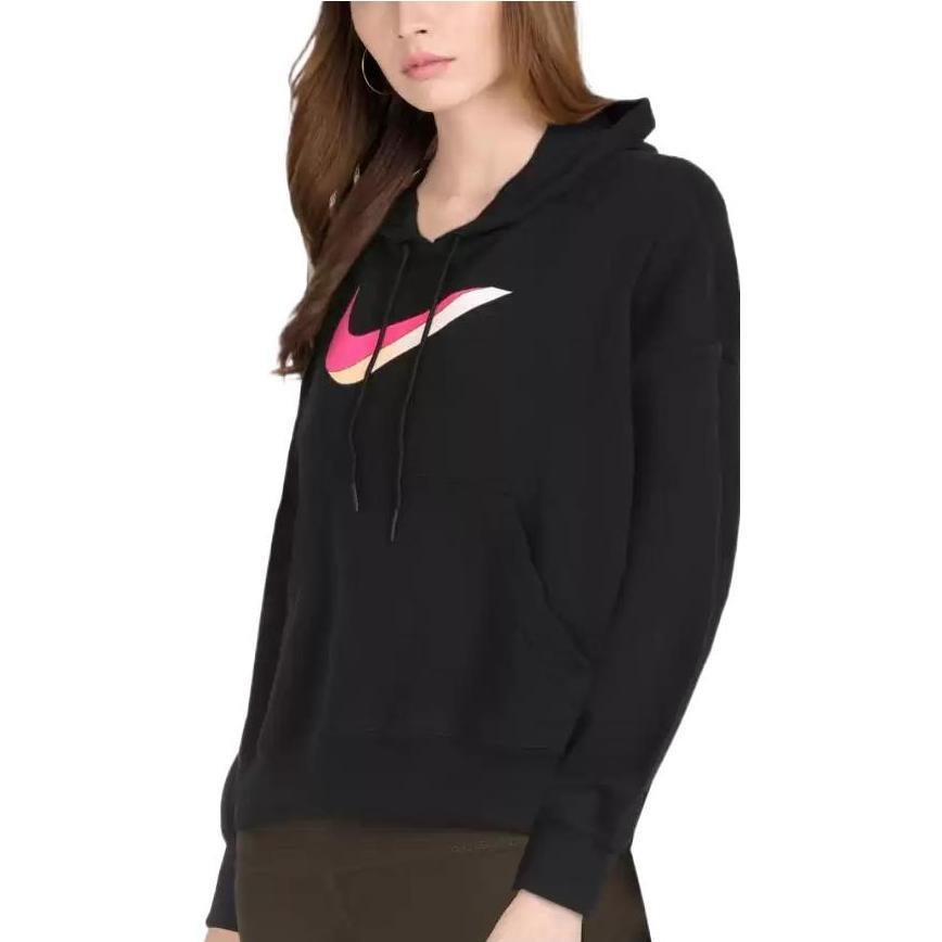 Nike Sweatshirts Women's Black Hooded Moderate Regular DJ1075-010