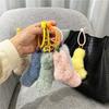 Car Key Accessory Plush Twist Knot Bag Charm, Fuzzy Keychain Pendant, Backpacks Hanging Decoration for Backpacks, Handbags, Purse, Keys Small