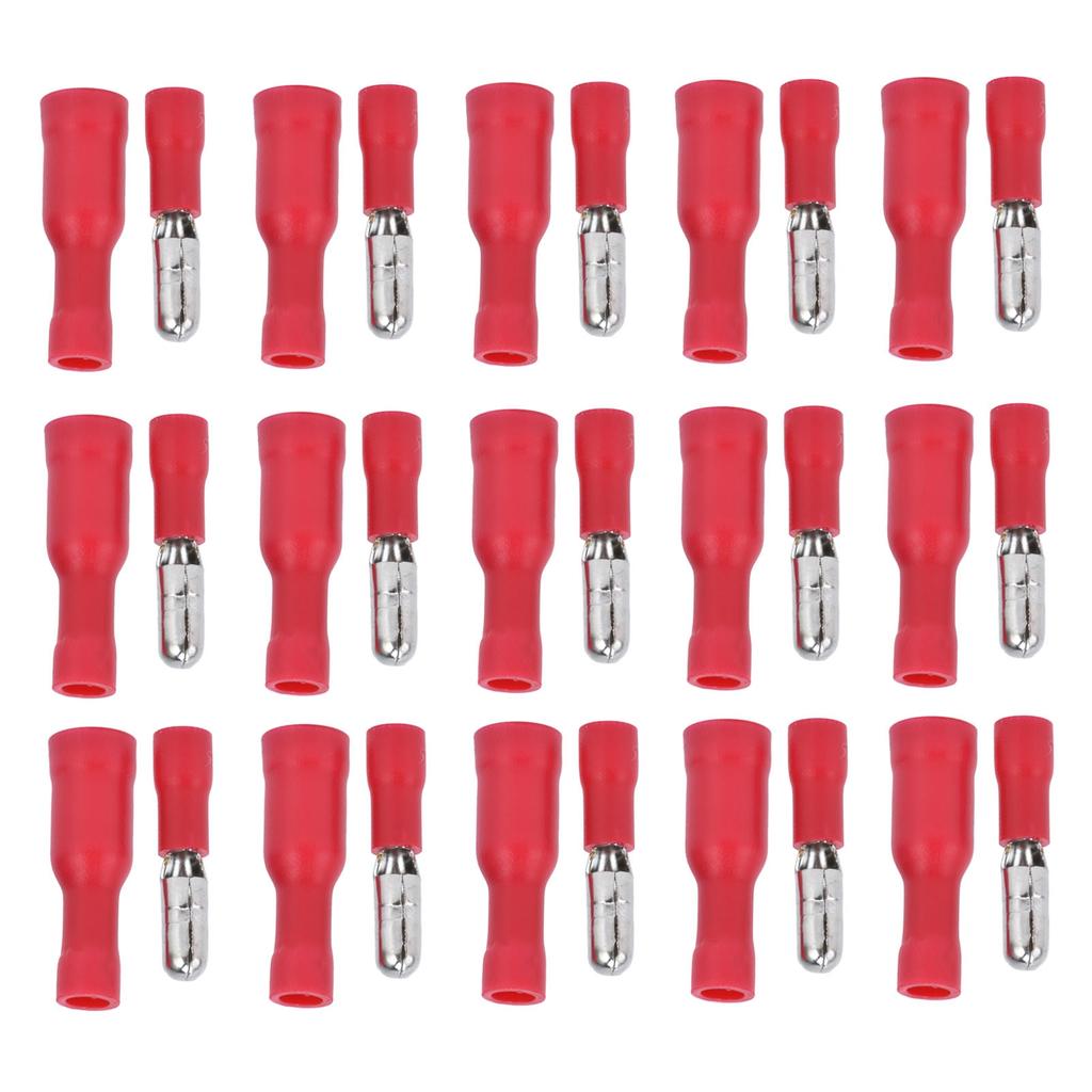 50 Pairs Insulated Wire Terminals Male Female Quick Crimp Butt Connectors for 22‑16 AWG