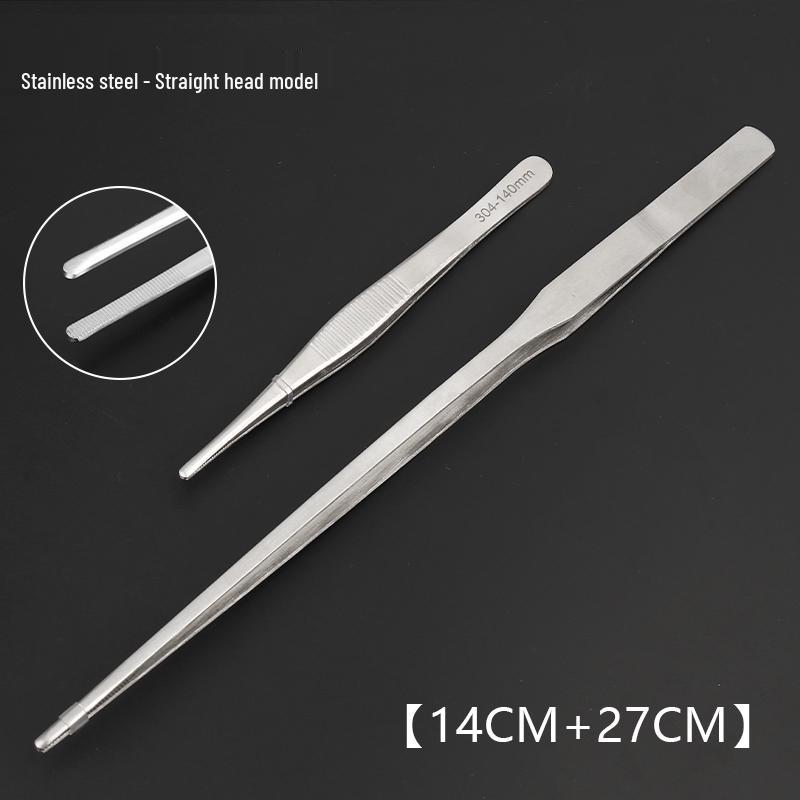 Extra Long Stainless Steel Tweezers for Aquatic Plants and Turtle Feeding