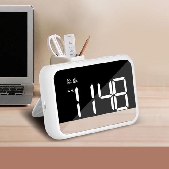 Digital Alarm Clock with Stand Large LED Display Rechargeable Volume Adjustable