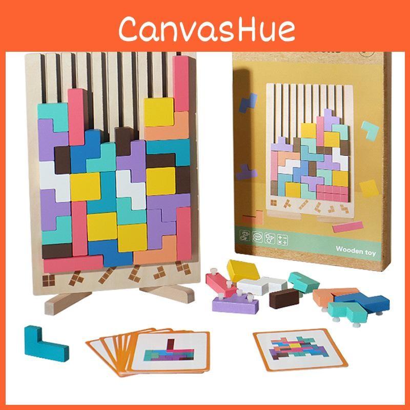 Playset Tetris Wooden Toy For Kids Learning And Development Gift Children For