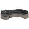 VidaXL Ensemble de Canapé de Jardin 8 Pièces avec Coussins en Poly Rattan Gris 3346839