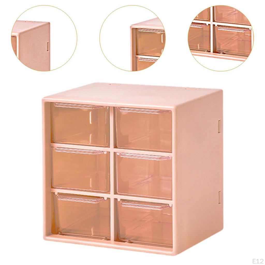 Compact Drawer Organizer for Desktop Use, Storage Solution with Drawers Beads and Office