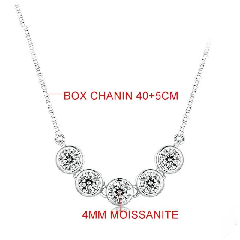 New 1.5CTTW Genuine Moissanite 925 Sterling Silver Pendant for Women Bubble Diamond Elegant Necklace High-quality Jewelry