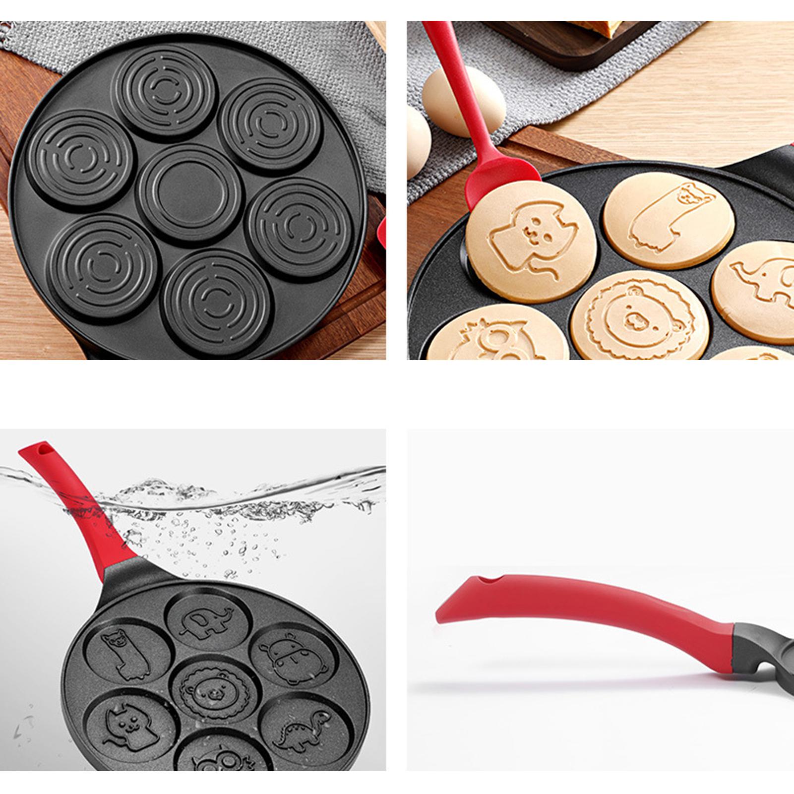 Pancake Maker Pan - Griddle Pancake Pan Molds for Kids Nonstick Pancake Griddle Pan with 7 Animal Shapes