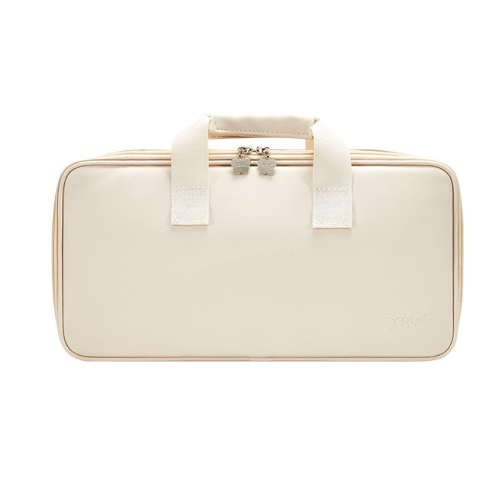 

Thickened Fabric Keyboard Protective Bag PU Leather Keyboard Storage Case Travel Storage бежевый