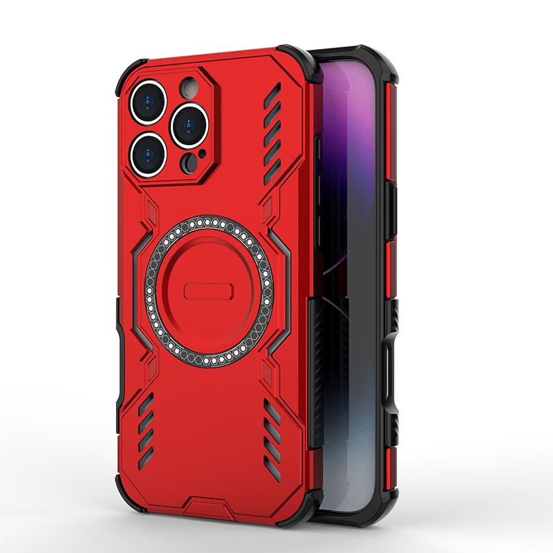 Suitable for iPhone16ProMax anti-drop mobile phone case, heat dissipation magnetic suction, Apple 15 Apple 16 mobile phone case protective case.