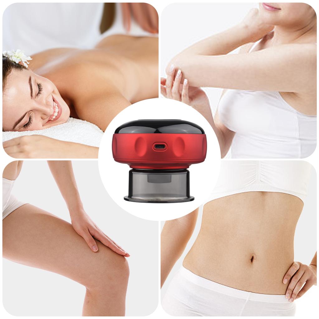 Electric Heat Cupping Device 6 Model Wireless Intelligent Vacuum Scraping Negative Pressure Suction Device Slimming Therapy Cupping Meridian Massager