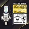 Ruiandsion H4 LED Motorcycle Headlight Bulb White 6V 12V DC