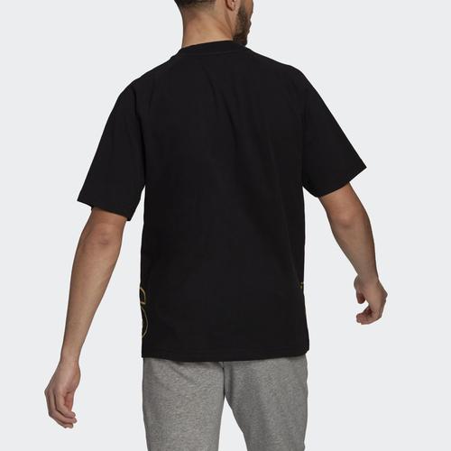 adidas Crew Neck American Retro Casual Short-Sleeve T-Shirt for Men, Black