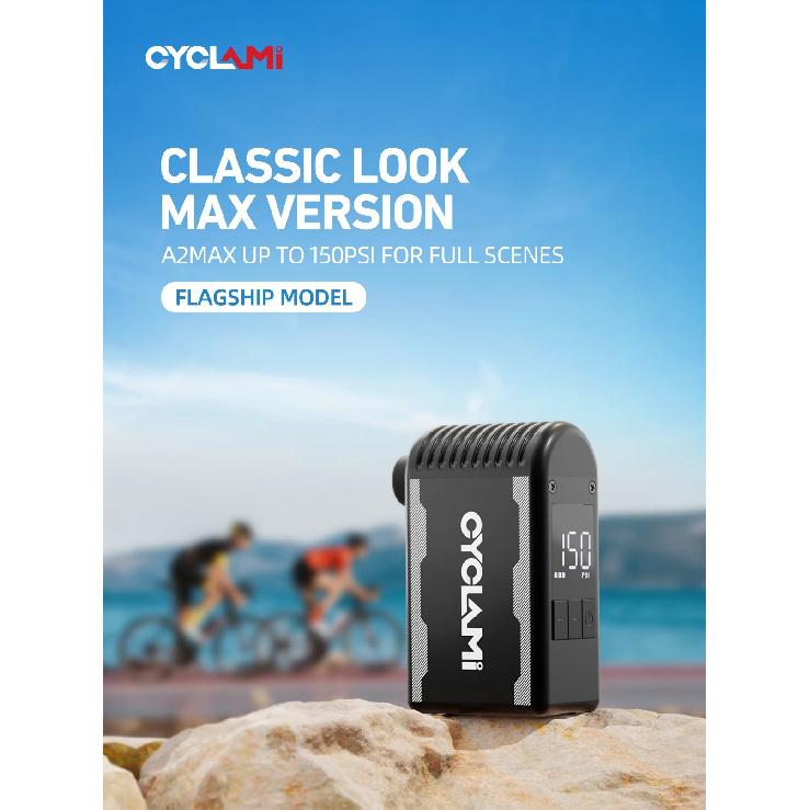 CYCLAMI A2 MAX 150 PSI Mini Electric Pump Portable Bicycle Cordless Air Inflator Presta Schrader Valve Cycling MTB Road Bike