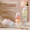 Refillable Silicone Travel Bottles Outdoor Double Soft Squeeze Tube for Shampoo Lotion Portable Toiletries Container Accessories