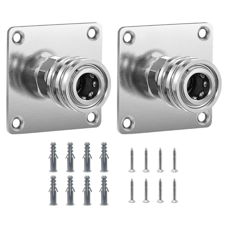 

Set of 2 Wall Mount Storage Holders Versatile Pressure Washer Tool Storage Holders Stainless Steel Washer Support 1