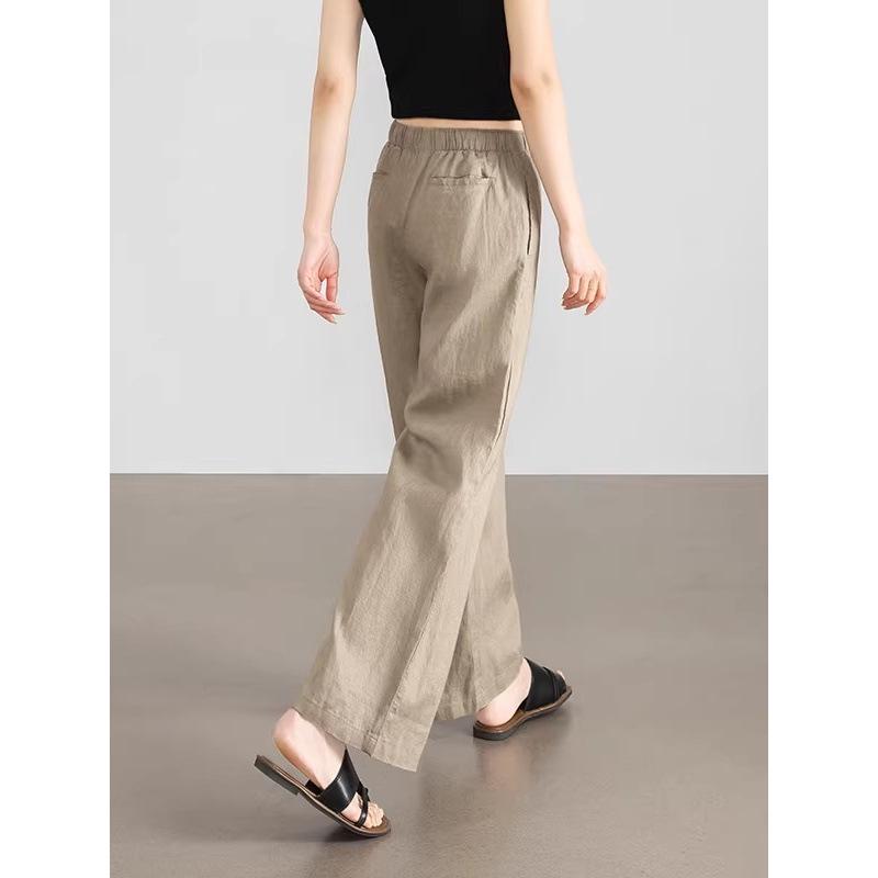 Women's Summer Wide-Leg Cotton Linen Pants: Relaxed, Versatile & Petite-Friendly