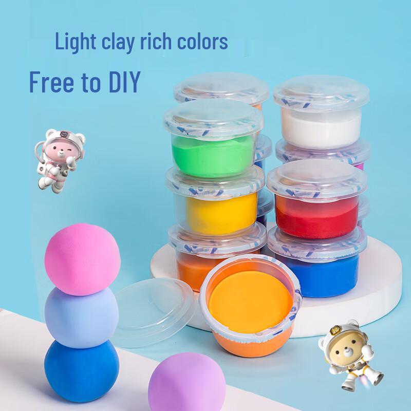 Deli 12-Color Ultra-Light Modeling Clay Kit