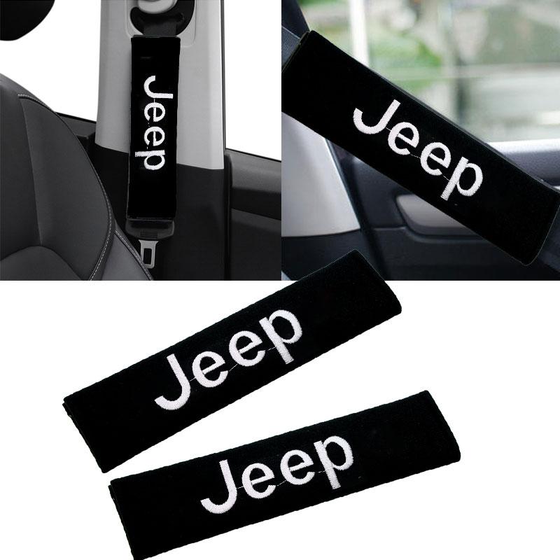New Accessories Car Safety Belt Shoulder Cover Seat Belt Pads for Jeep JK JL TJ Renegade Patriot Wrangler Cherokee Patriot Trail Liberty
