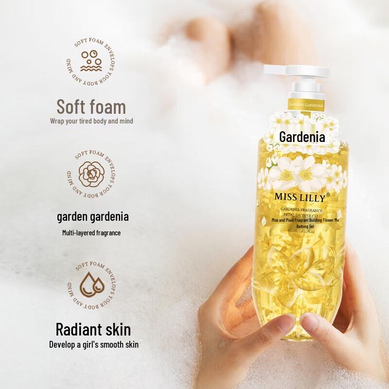MISS LILLY Gardenia Scented Petal Shower Gel