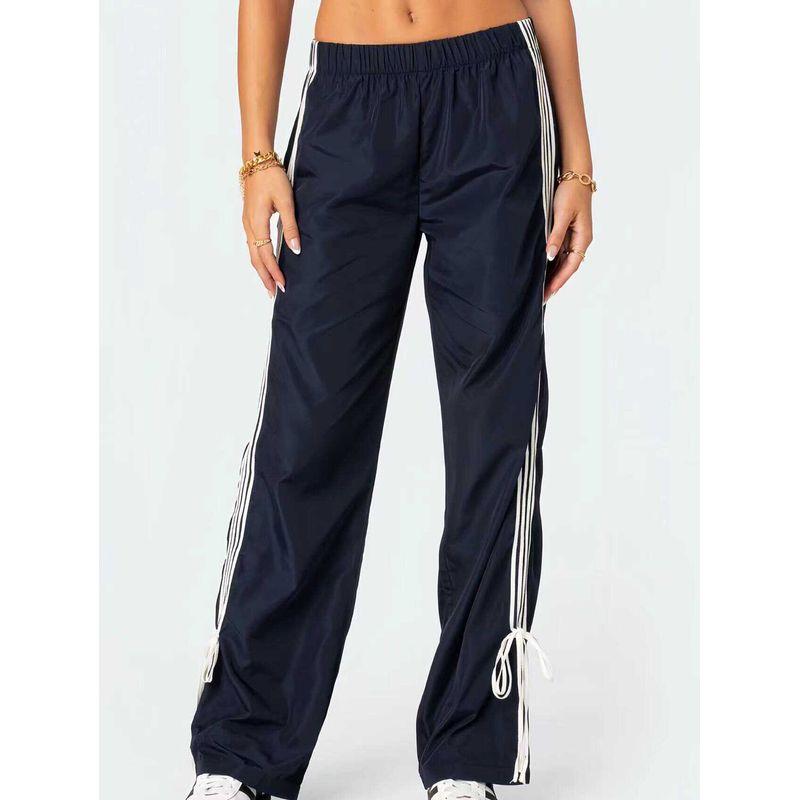 Edikted New Arrival American Niche Style Remy Ribbon Sweatpants Side Stripes Casual Wide-Leg Pants Easiest for Match Ladies