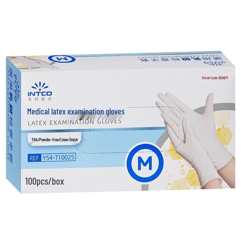 INTCO Disposable Latex Examination Gloves