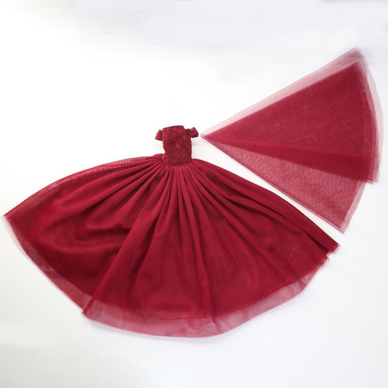 Multicolored Mini Mesh Skirt for 29cm Dolls - Babi Wedding Dress, Short Dress-Up Skirt for Toy Girls