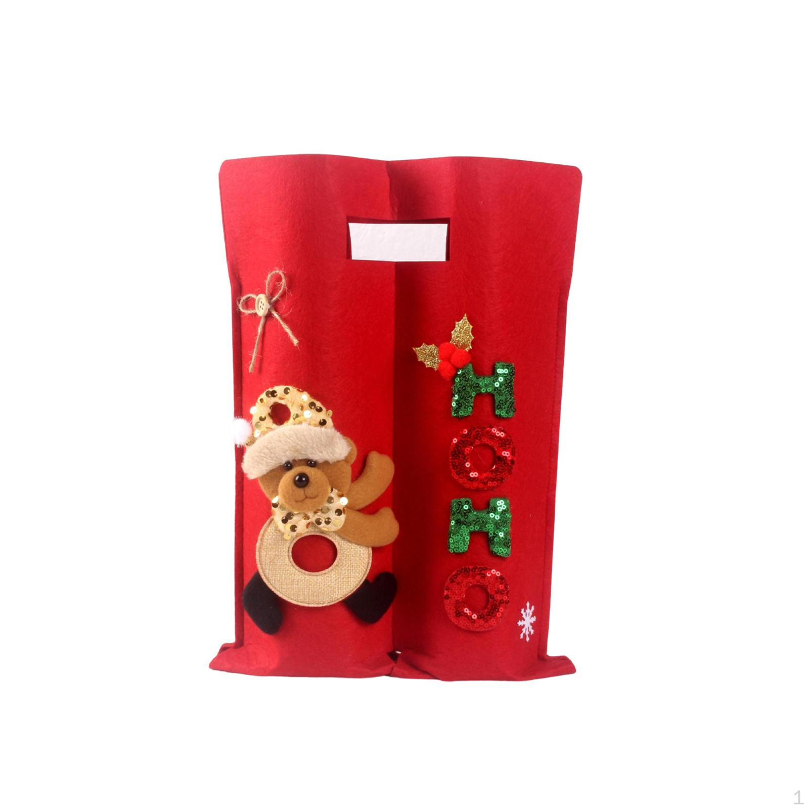 

Чехол для бутылок на 2 бутылки вина, сезонный подарочный держатель Bear