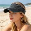 Yousheng Empty Top Baseball Cap, Retro Washed Style UV Protection Hat with Extended Curved Brim, Summer Hat for Travel Hiking Outdoor Sports