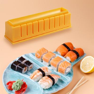 1 Set verdickter und länglicher Sushi-Formsatz, nicht klebrig, lebensmittelechtes Kunststoff-Sushi-Maker-Werkzeug, Nori-gefülltes Reis-Sushi, DIY-Herstellungsmaschine, Küchenzubehör
