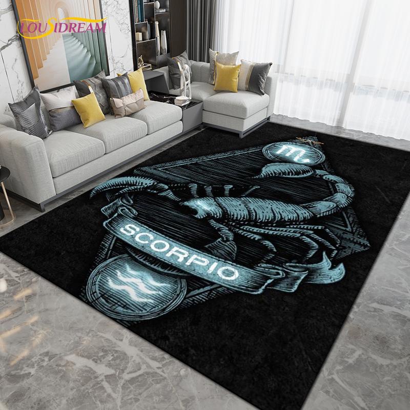 Skorpion Skorpion Bereichsteppich Groß, Teppich für Wohnzimmer Schlafzimmer Sofa Dekoration, Küche Badezimmer Fußmatte Rutschfeste Bodenmatte