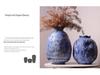 Nordic Minimalist Blue Ceramic Vase for Living Room Flower Arrangements