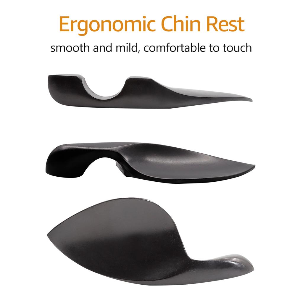 4 4 Violin Accessory Parts Set Ebony with Tailpiece Chin Rest End Pin Tuning Pegs