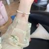 New human peach pearl bracelet women's bracelet high sense ins niche design send sweet
