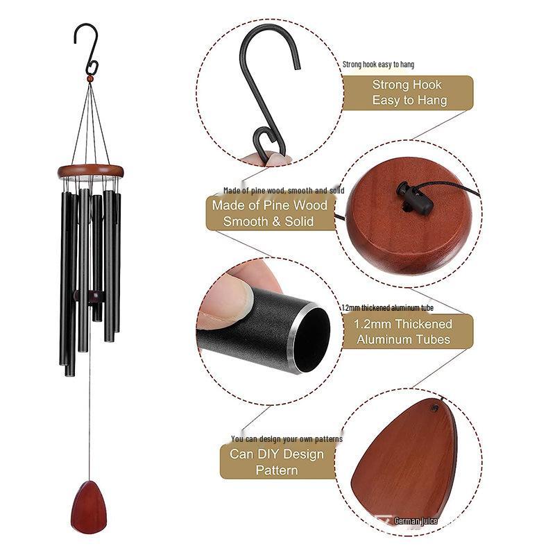 Sympathy Memorial Aluminum Wind Chime Ornament Gift