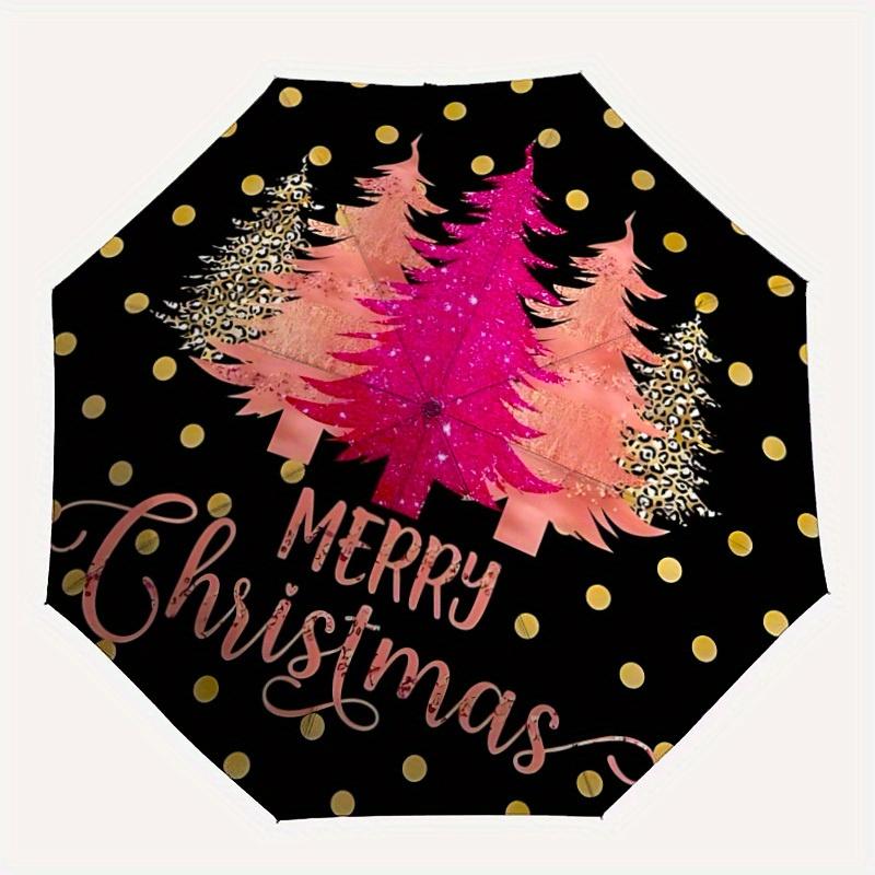 

1pc Christmas Tree Automatic Umbrella 8-Bone Design Compact Gear for Outdoor Travel, Perfect Holiday Gift yy250827037