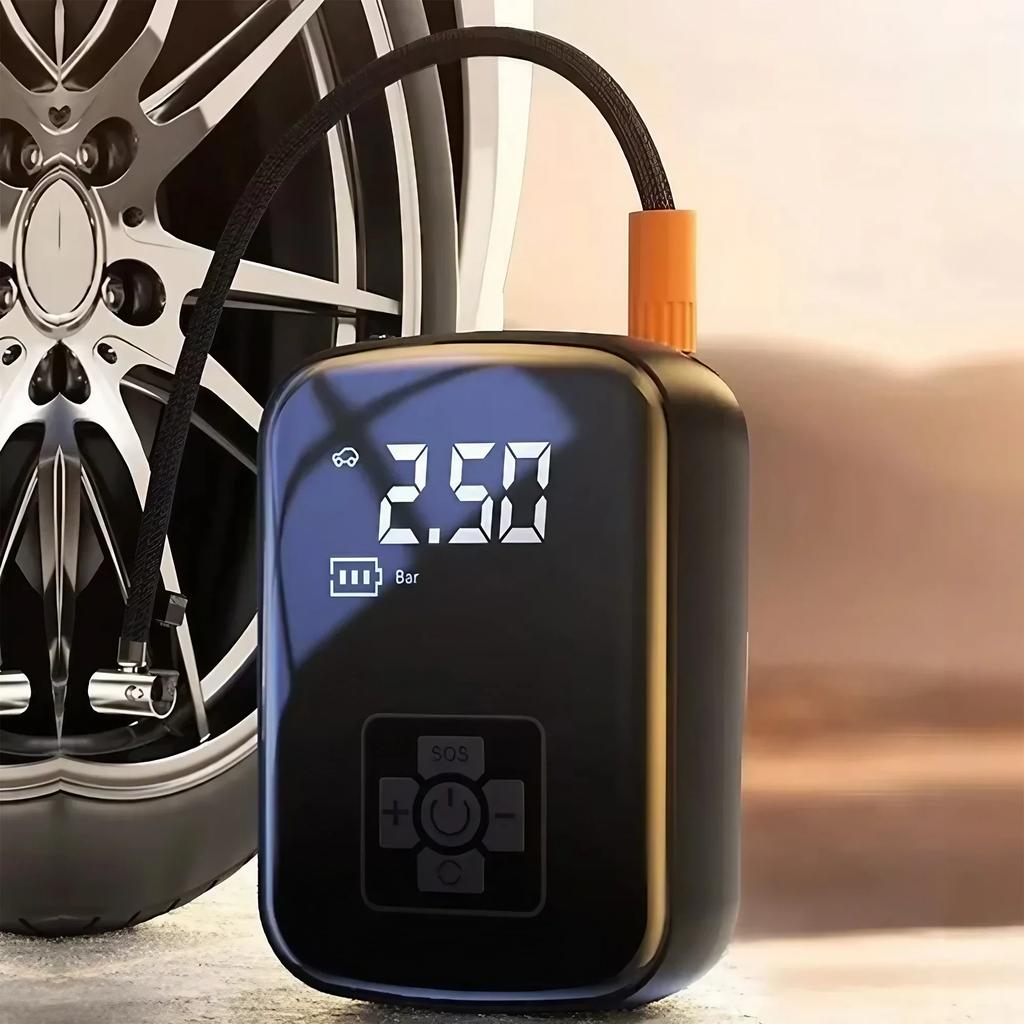 Portable Wireless Car Tire Inflator Air Compressor Digital LCD Pump for Motorcycle Bicycle Boat Inflatable Tires and Balls