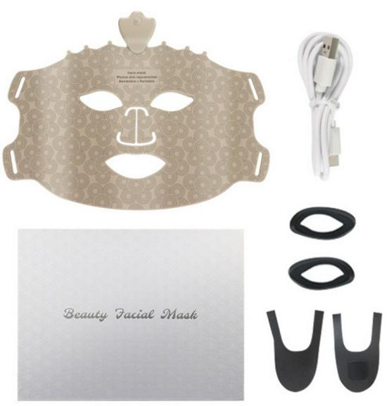 

Трансграничная светодиодная маска для красоты: Силиконовый спектрометр для фотонного омоложения кожи с инфракрасной и цветной светотерапией Without Box