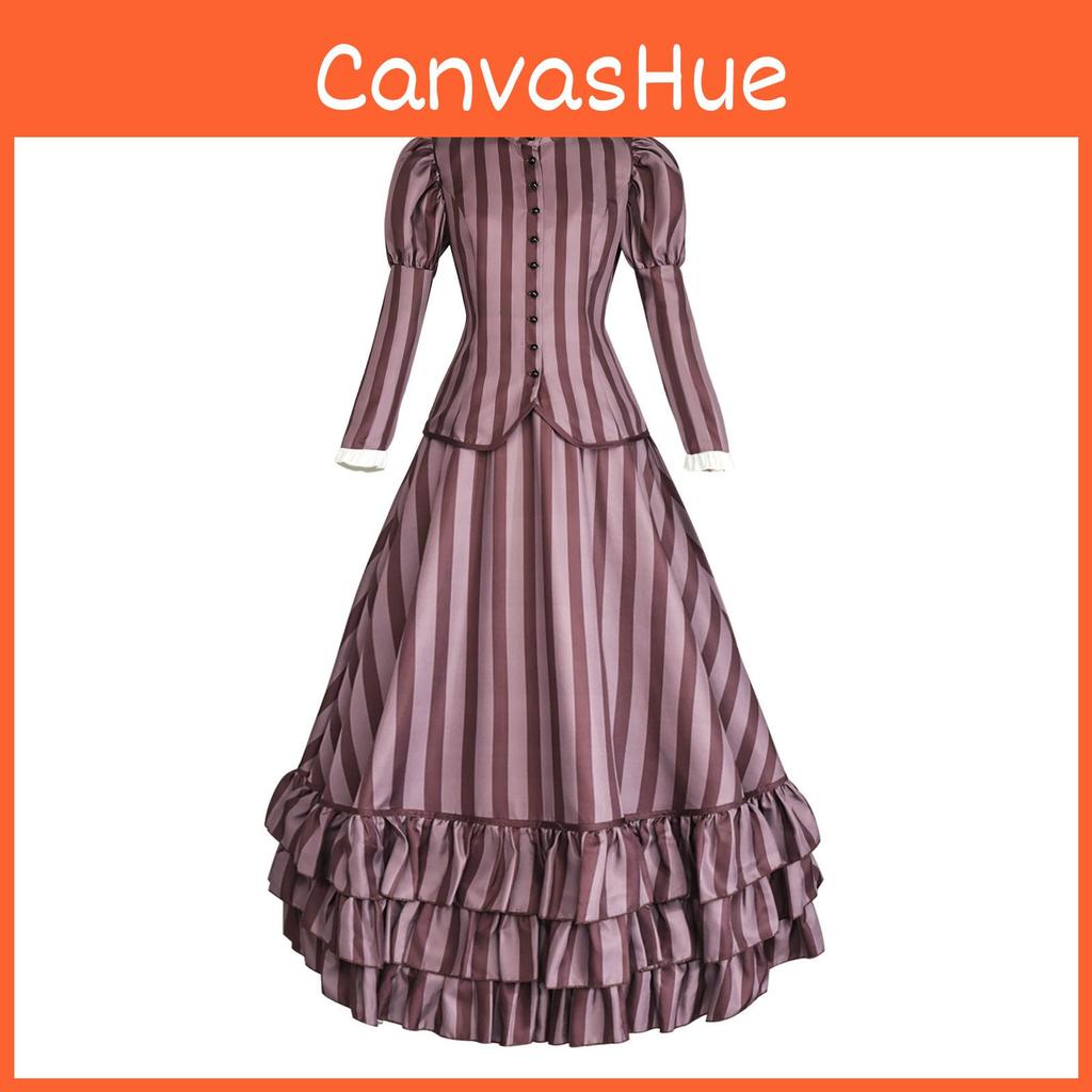 High-quality Polyester Fiber Blend Zombie Bride Cosplay Dress Victorian Style