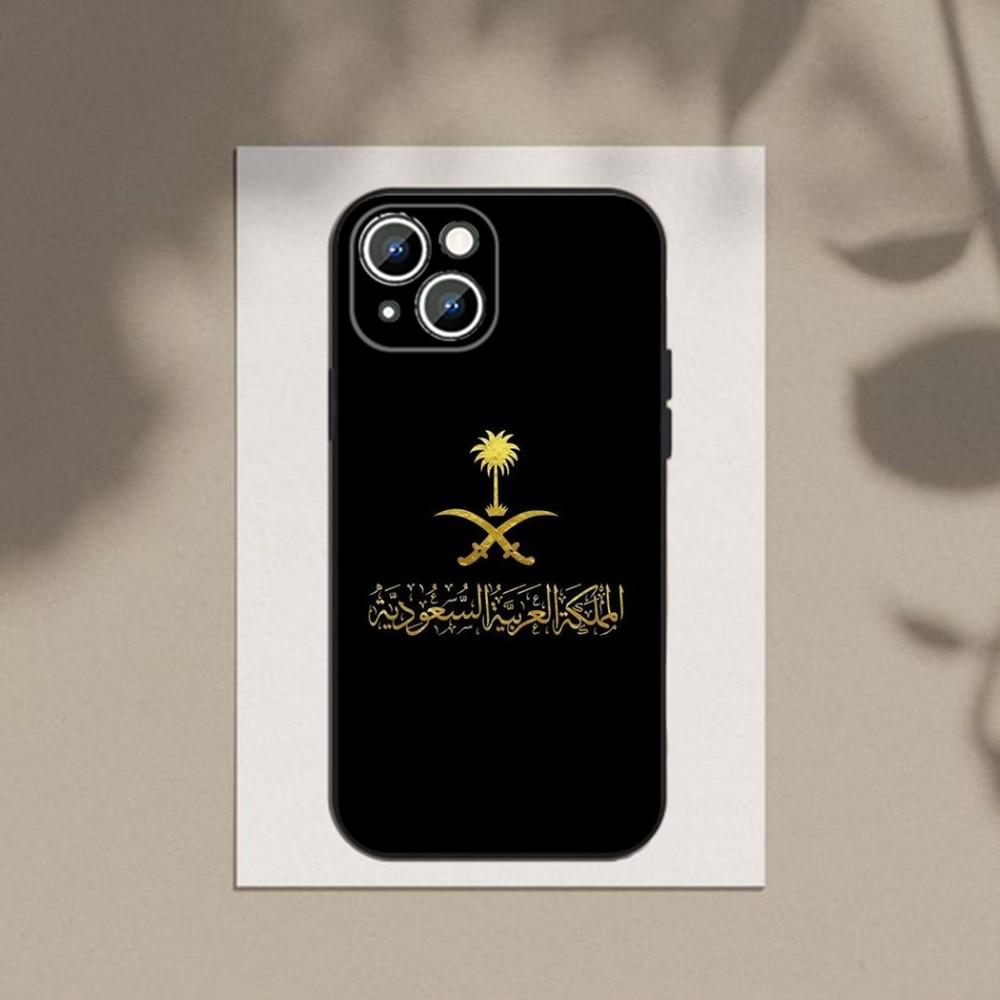 Königreich Saudi-Arabien Flagge Handyhülle für Apple iPhone 15,14,13,12,11,XS,XR,X,8,7,Pro,Max,Plus,mini Silikon Schwarz Hülle