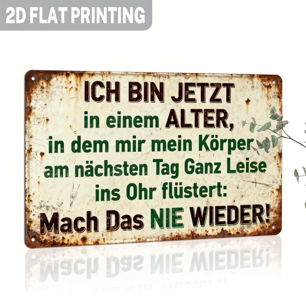 D Flat pc German Vintage Im Now at an Age Where My Body Whispers Wall Art for Home German Phrase Decor