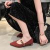 Gentle single shoes spring Mary Jane small high heels pointed women's shoes retro comfortable small leather shoes