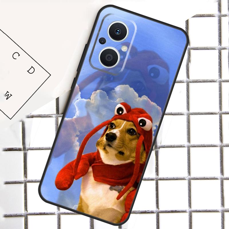 Cartoon Corgi Hund Handyhülle Für OPPO Reno 14F 14 13 12 11 F 10 Pro 8T 7 8 Lite OPPO Find X8 X6 X5 Pro Hülle