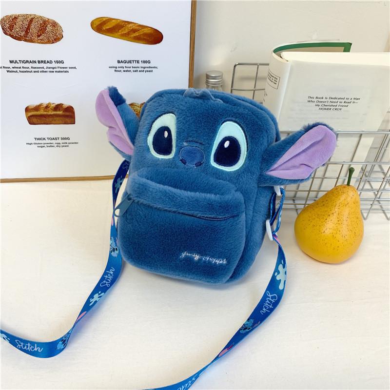 

Stitch Judy Hopps Nick Wilde Plush Phone Bag With Zipper Closure For Daily Use Dark Blue