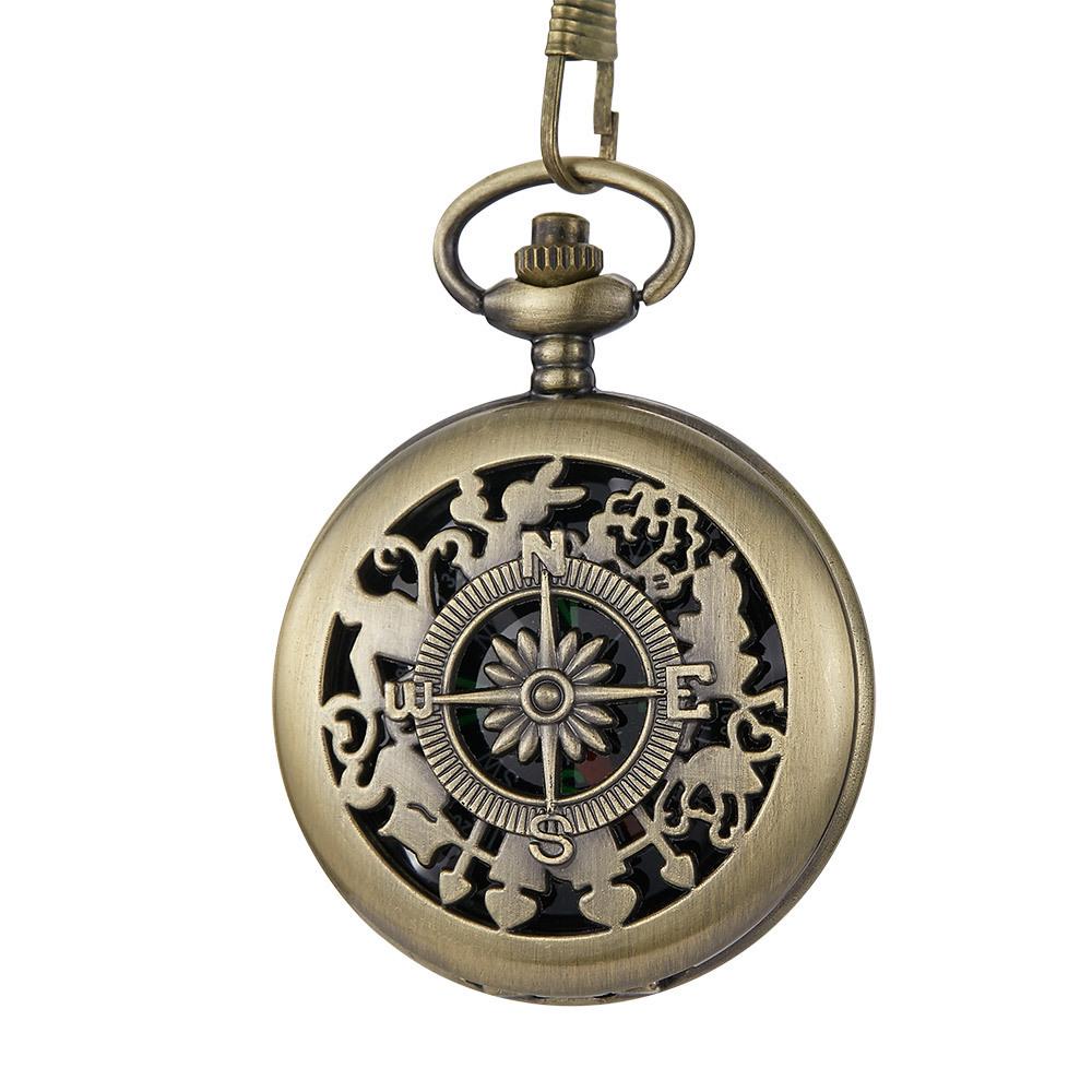 2021 Compass Pocket Watch with Flip Cover for Outdoor Exploration and Mountaineering
