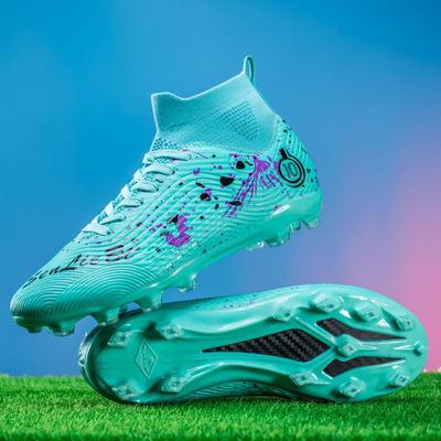 Botas de Fútbol Unisex 33-46 Uñas Largas Calcetines de Alta Elasticidad Profesional Capitán Artificial Deportes al Aire Libre Zapatos de Fútbol para Niños