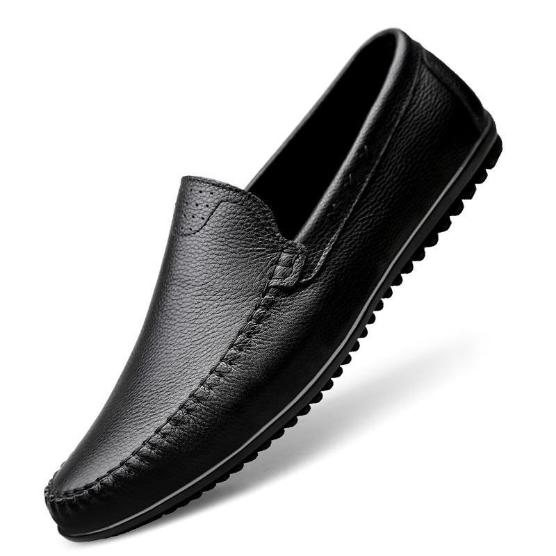Fashion Handmade Men Casual Shoes Mens Slip On Flats 2024 New Men's Monk Strap Shoes Genuine Leather Fashion Wedding Dress Shoes Men