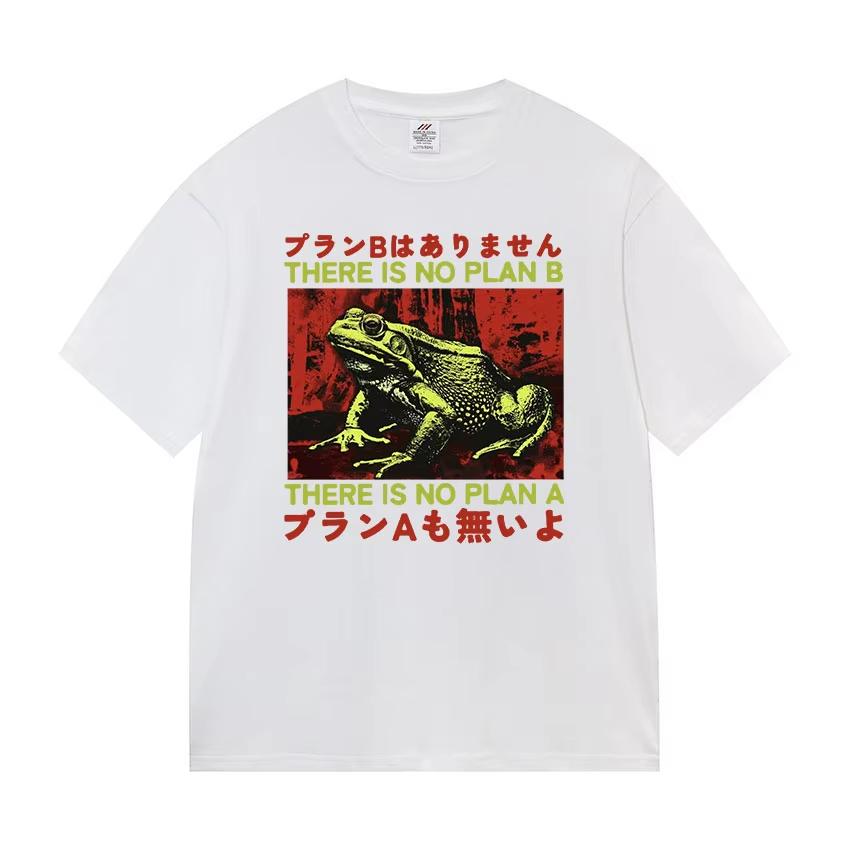Japanese There Is No Plan B Frog Graphic T Shirt Unisexs Vintage Fashion ONeck Tshirts Casual Unisex Cotton Short Sleeve Tshirts
