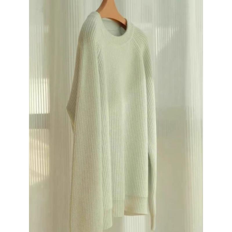 

Sweater Women s Autumn Winter High-end French Style Warm Soft Waxy Green Knitted Top S зелений