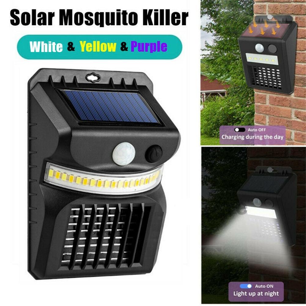 Solar Bug Zapper Mosquito Killer Lamp Outdoor Camping Led Light Outdoor Microwave Fly Insect Zapper