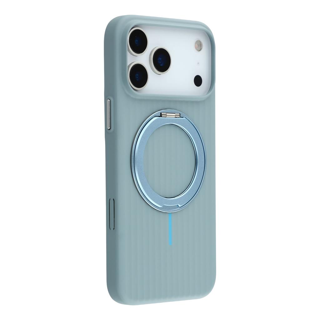 KIGC For iPhone 17 Pro Magnetic Case with Rotating Kickstand Hard PC Phone Back Cover