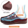 Women Clogs Sandals Soles Ladies Comfort Closed Toe Wedges Platform Shoes Soft Breathable Flower Slipper